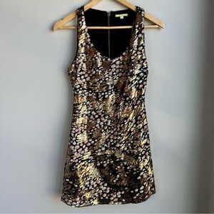 Gianni Bini gold and pink sequin dress